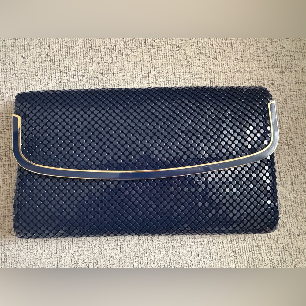 ⭐️Vintage Navy and Gold Clutch